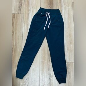 FIGS Caribbean blue jogger bottoms high waisted XS/T